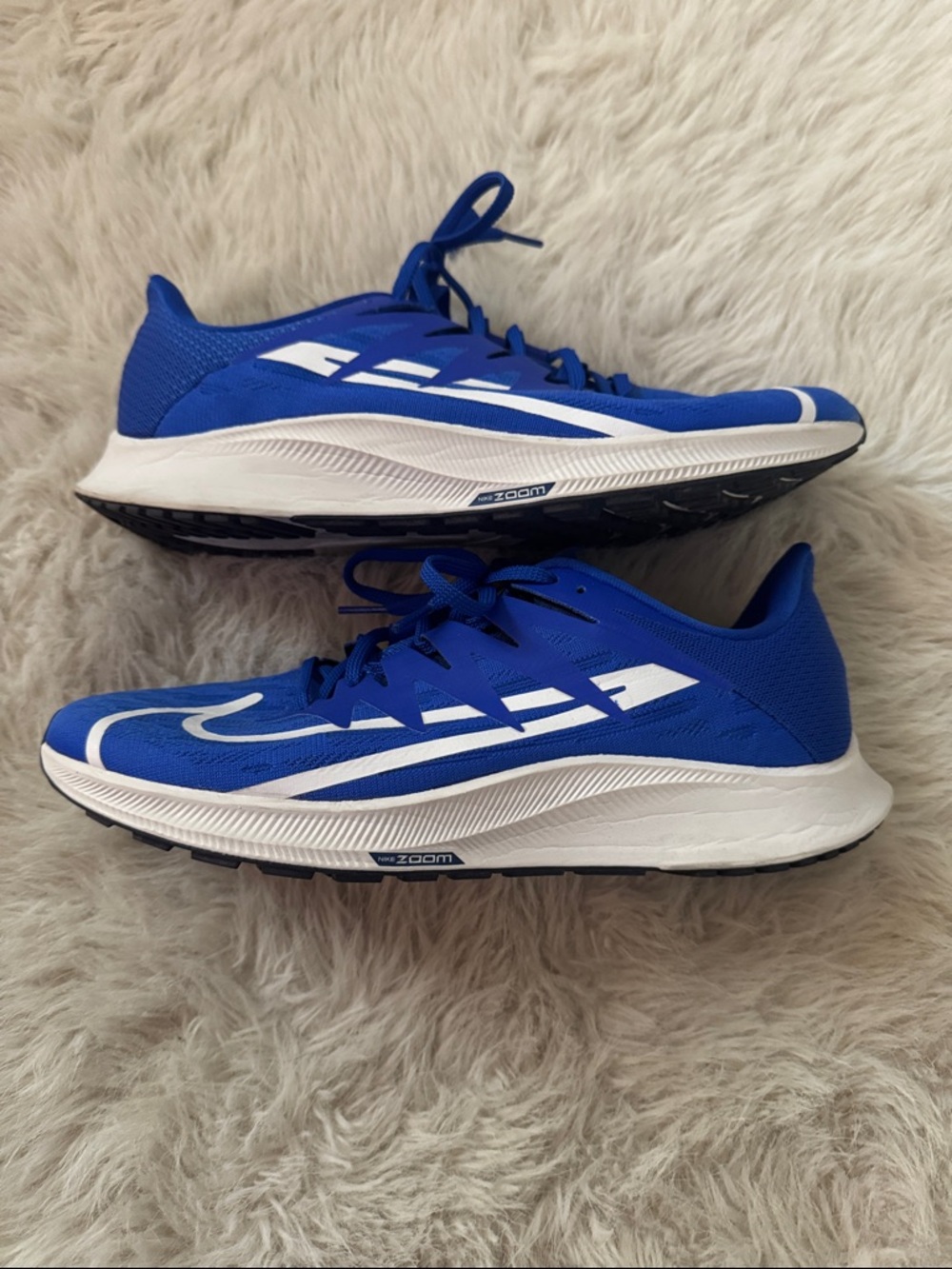 Nike Rival Fly Blue Athletic Running Sneakers with White Accents